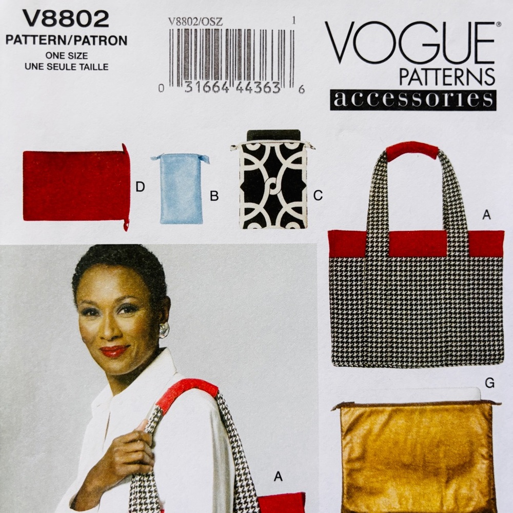 VOGUE 8802 Accessories & Bags sewing pattern Brand New UNCUT Copyright 2012